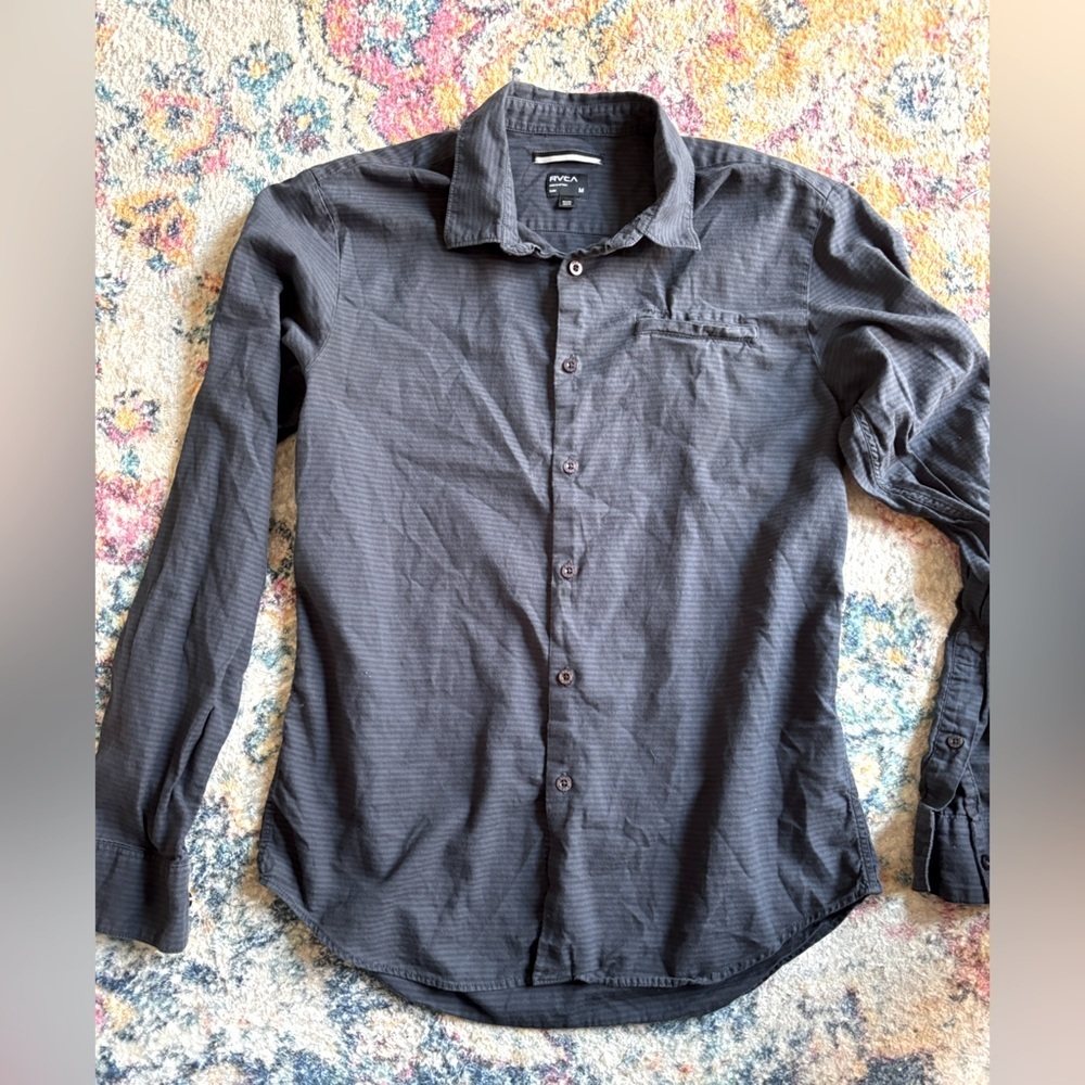 RVCA Youth Medium Button Up Shirt